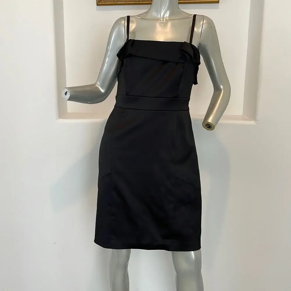 BCBG Paris Spaghetti Strap Litlle Black Dress Size 10